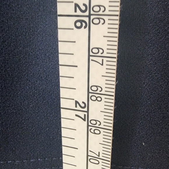 Navy Blue High Waist Stretch Knit Pencil Skirt - Picture 2 of 5